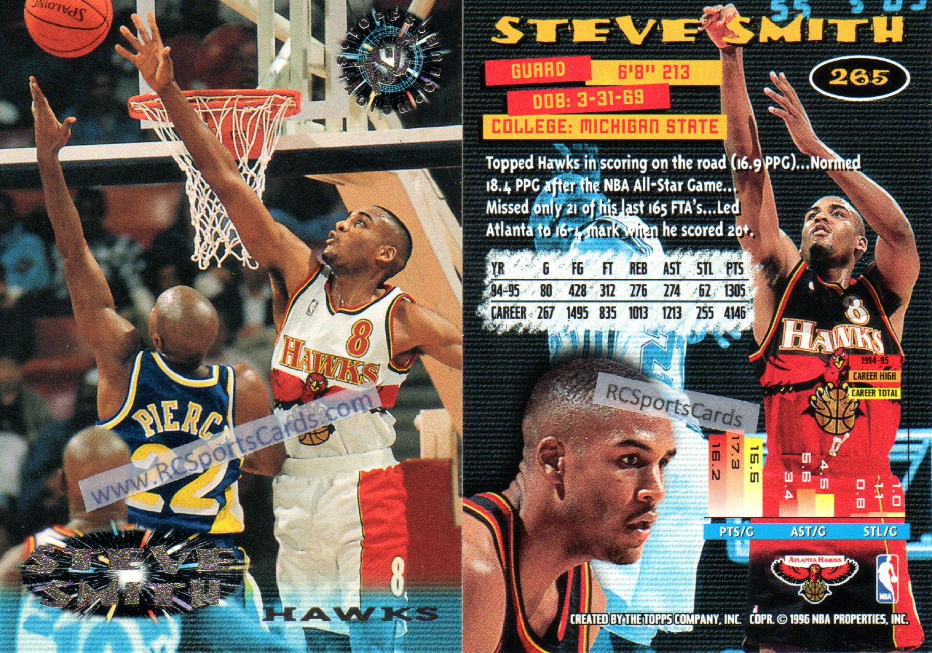 Mookie Blaylock - Atlanta Hawks (NBA Basketball Card) 1994-95 Hoops # –  PictureYourDreams