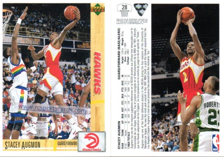 #1 Stacey Augmon - Atlanta Hawks - 1992-93 Ultra Basketball