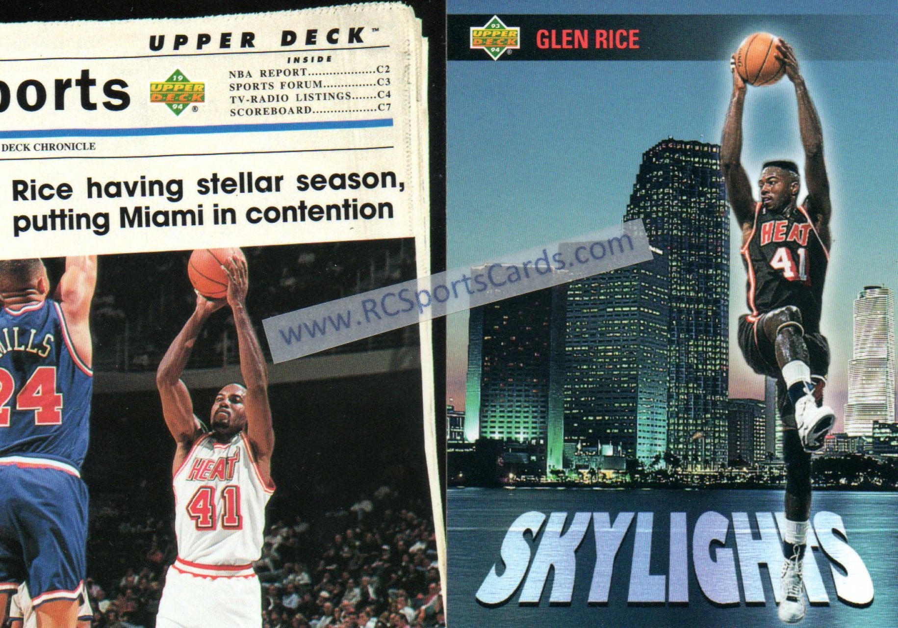 Rony Seikaly - Heat #99 Fleer Ultra 1994-5 Basketball Trading Card