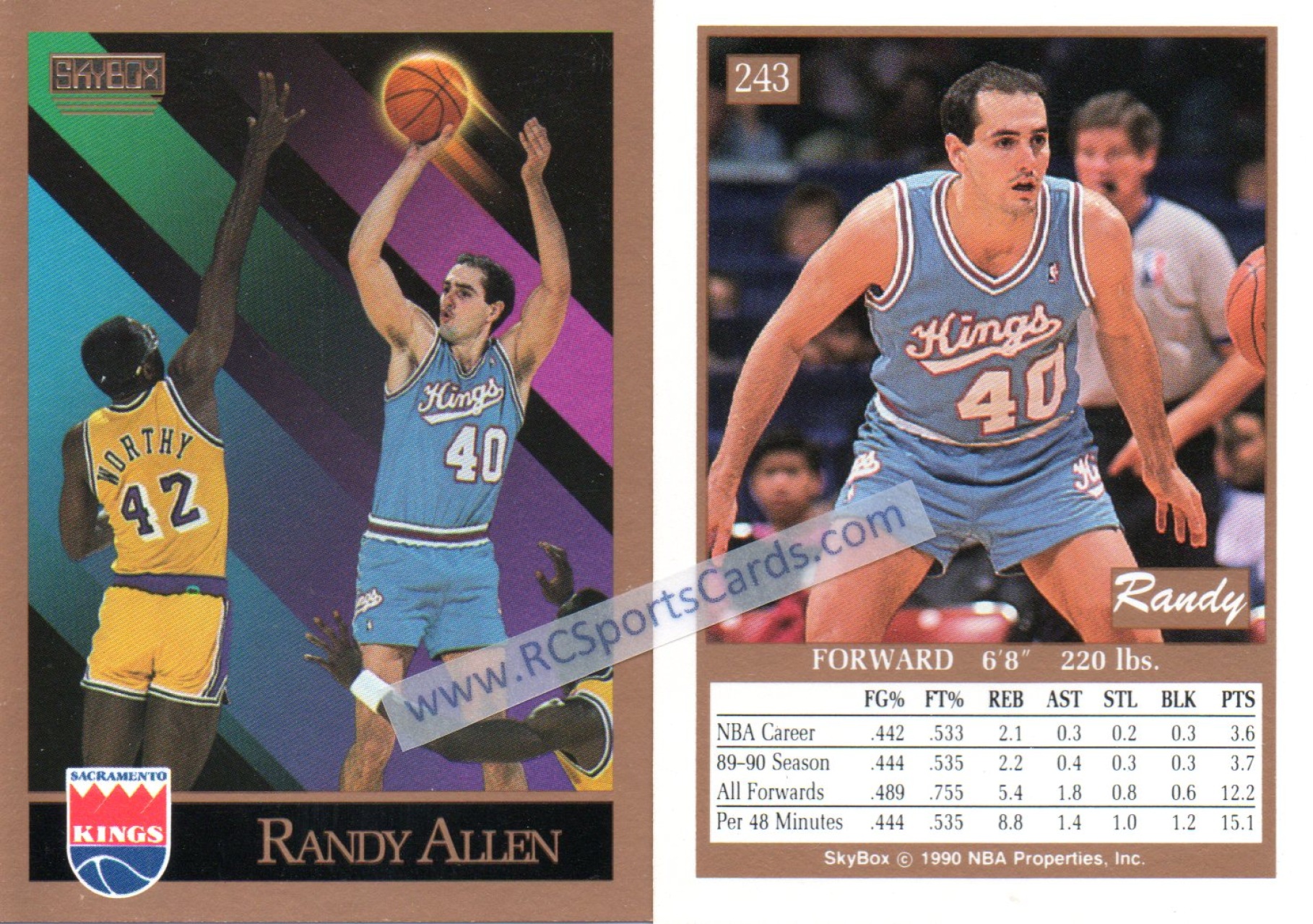  1989-90 Hoops Basketball #215 Danny Ainge Sacramento Kings  Official NBA Trading Card : Collectibles & Fine Art