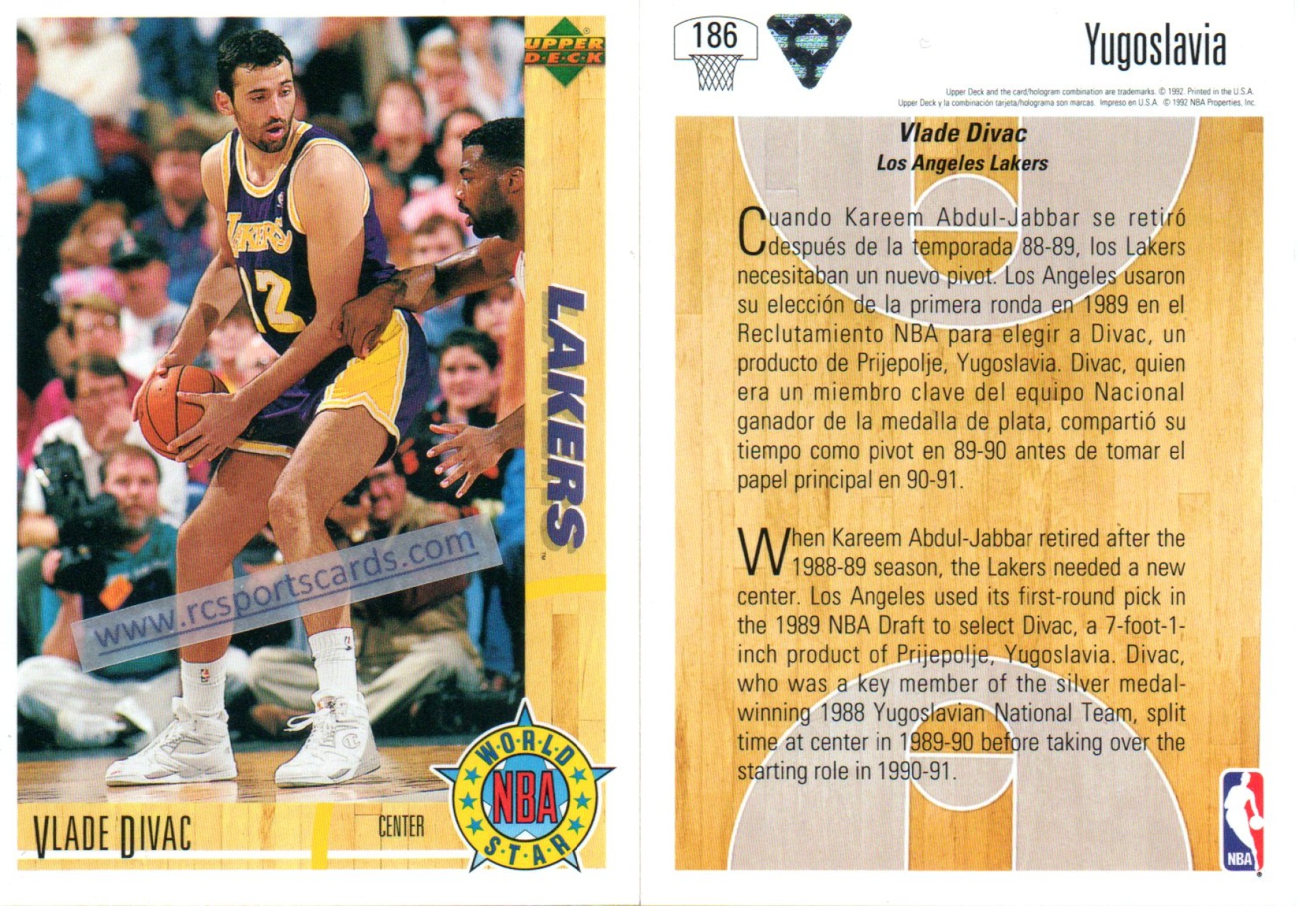 1992-93 Hoops #410 ANTHONY PEELER RC Los Angeles Lakers ~D8A