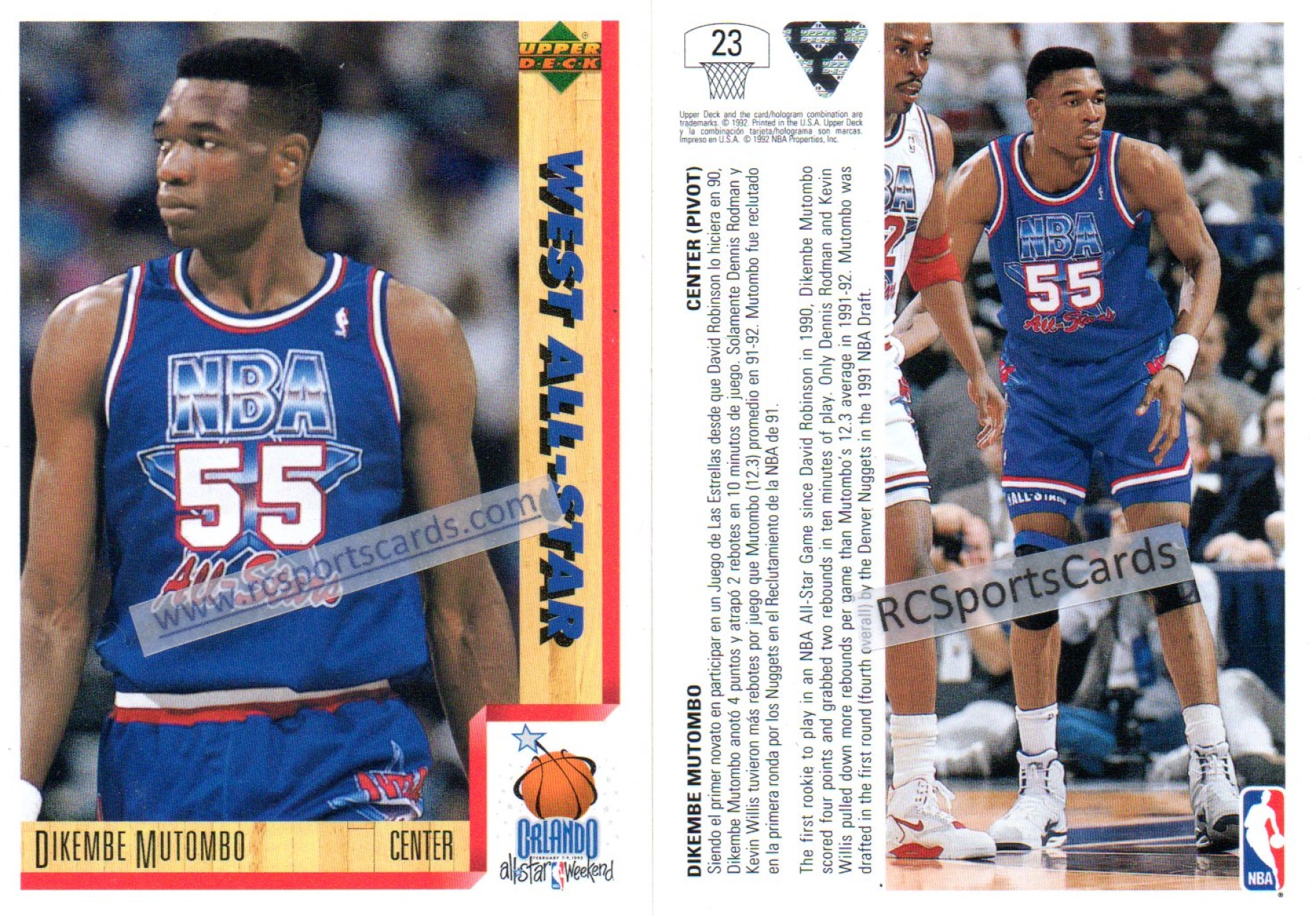 1992/93 Upper Deck Denver Nuggets Team Set 18 Cards