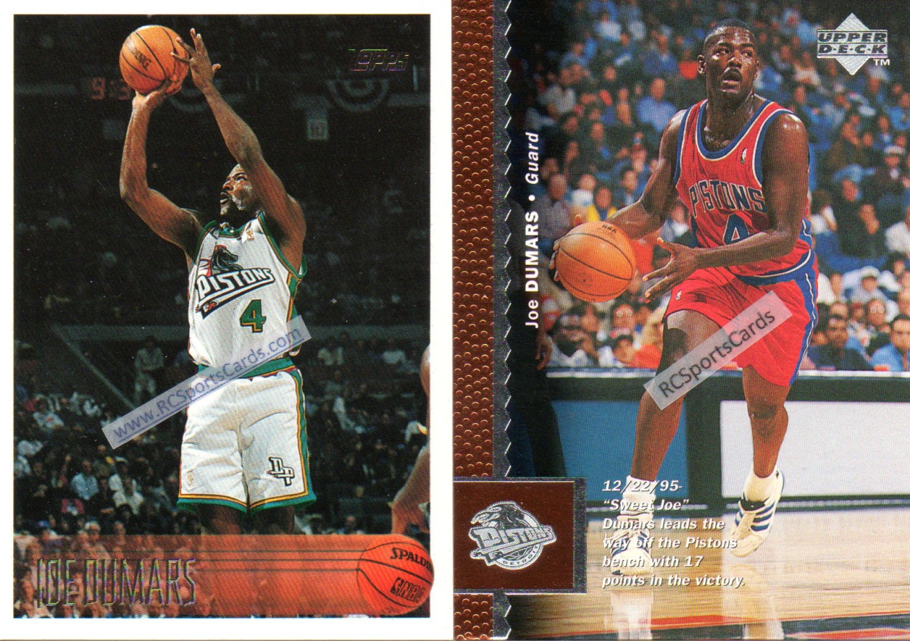  JOE DUMARS 1996-97 Topps Basketball Card #213 Detroit Pistons :  Collectibles & Fine Art
