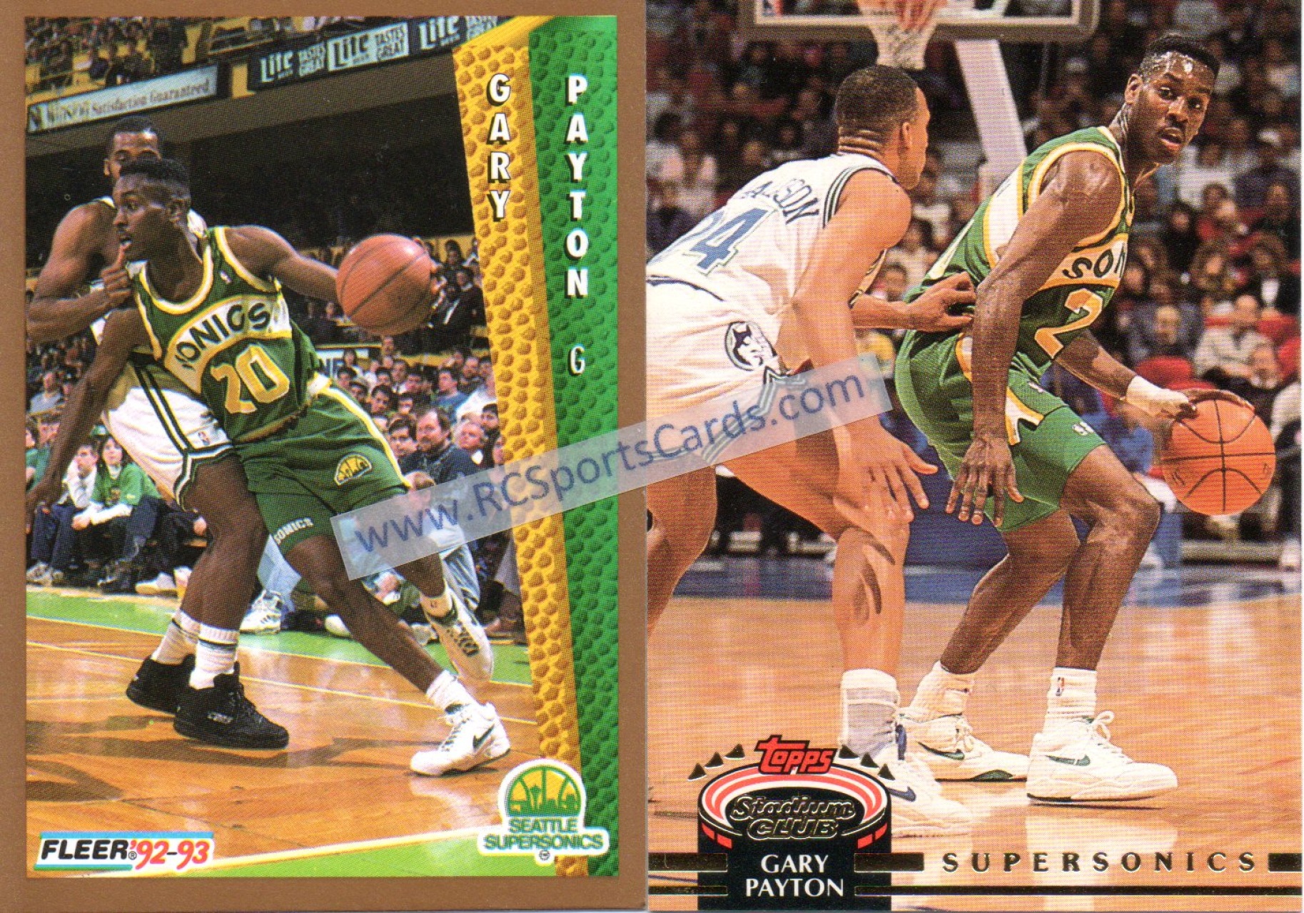 1994-95 Fleer Gary Payton #215 Seattle Supersonics Basketball Card