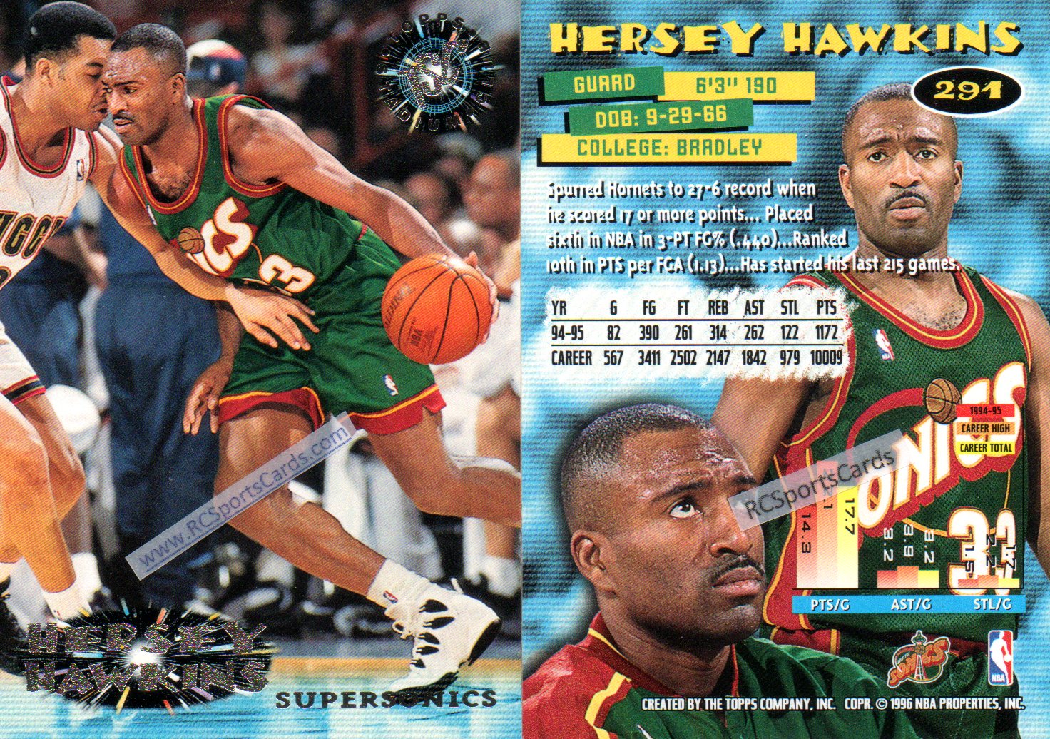 1993-94 Hersey Hawkins, Itm#N1564 76ers
