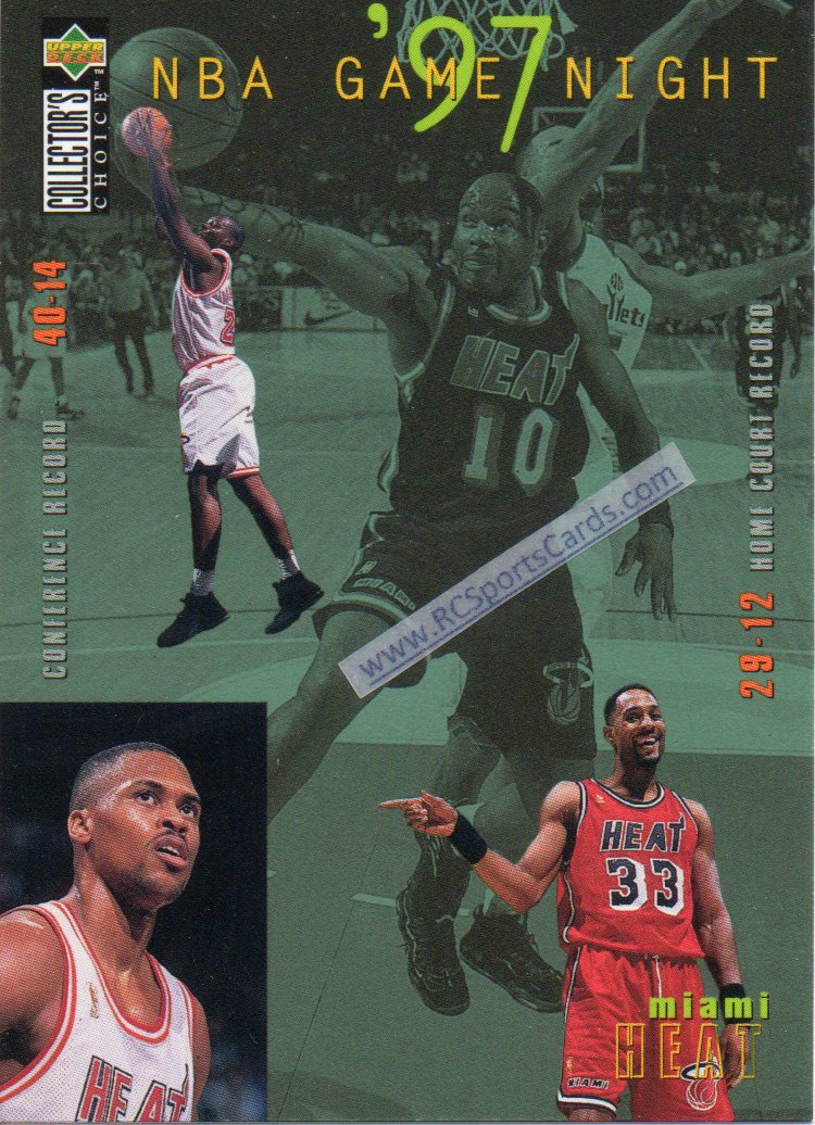  1997-98 Topps Basketball Miami Heat Team Set with Alonzo  Mourning & Tim Hardaway - 8 NBA Cards : Collectibles & Fine Art