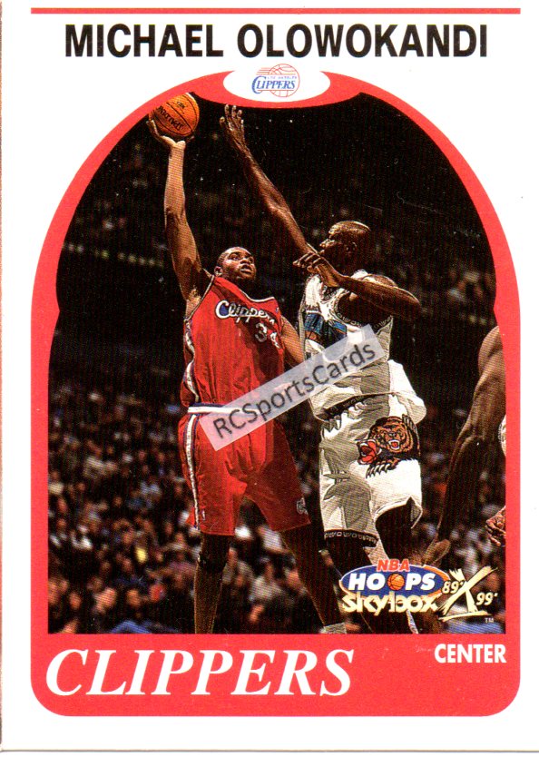 1999-00 Los Angeles Clippers Michael Olowokandi #34 Game Issued White Jersey  556