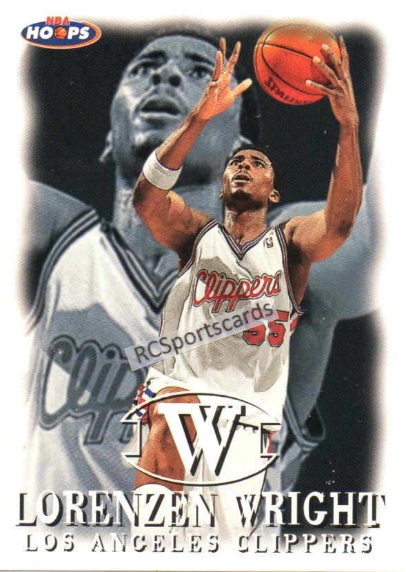 Lorenzen Wright autographed Basketball Card (Los Angeles Clippers) 1997  Score Board Visions Signings