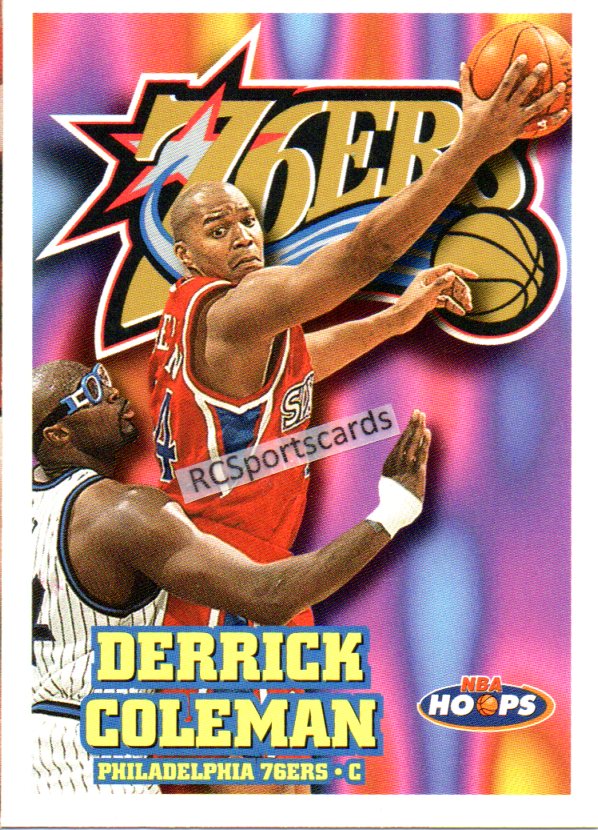 DERRICK COLEMAN 76ERS PHILADELPHIA 1997-1998 NBA BASKETBALL UPPER DECK CARD 
