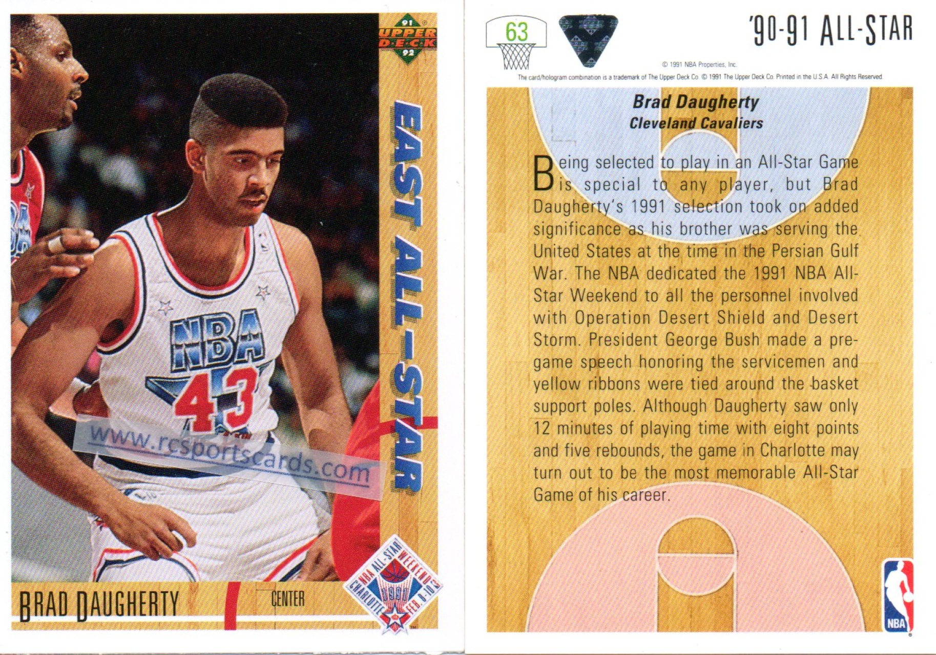  1992-93 Topps Archives Gold #6 Brad Daugherty FDP NM-MT  Cleveland Cavaliers Basketball NBA : Collectibles & Fine Art