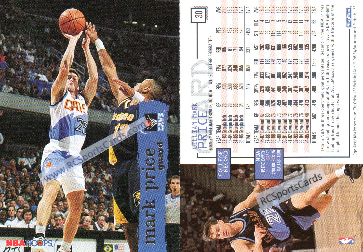 1995-96 Fleer #44 Mark Price Cleveland Cavaliers