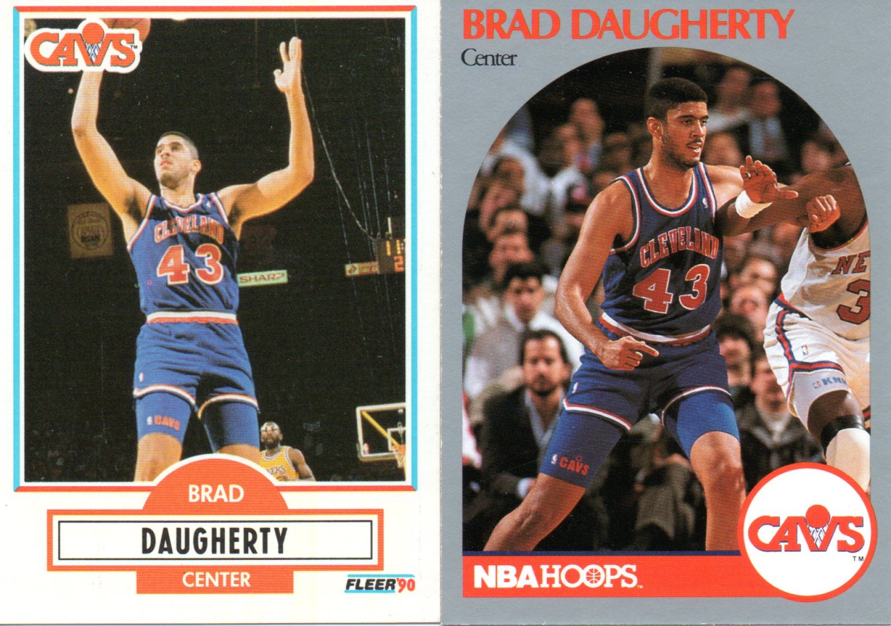  1989-90 Hoops Basketball #50 Brad Daugherty Cleveland Cavaliers  Official NBA Trading Card : Collectibles & Fine Art